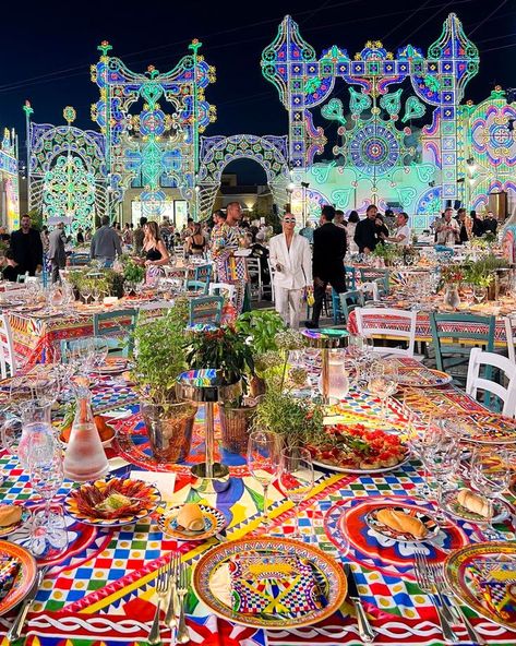 Honored to have collaborated at the #AltaGioielleria @dolcegabbana’s event in Marzamemi, #Sicily 🍋 On the table couldn't miss centerpieces made by @rattiflora and the unmistakable dishes of sicilian cuisine. #rattiflora #DGAltaSartoria #DGLovesSicily #DolceGabbana #DGFattoAMano #MadeInItaly #RattiFloraForDolceGabbana #DGLovesSicily #DGAltaGioielleria #DolceGabbana #MadeInItaly #HighJewelry #Marzamemi #Sicilia Sicilian Decor, Sri Radha, Carnival Festival, Sri Sri, Unique Home Decor, The Table, Wedding Shower, Sicily, Event Decor