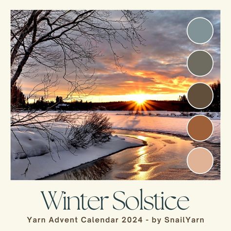 Part 2 of Winter Solstice color palette. Yarn Advent Calendars coming in just a few days 💫 From the cool hues of the first part (see previous post) we will transition gently to warmer hues, from cool Gray to Brown and Cinnamon, the colors of the subtle lights of the Polar Night, when the sun never rise and just lightly tinge the sky, of the reflections and shades this gentle light creates, of dead trees which didn't survive the ice cold. This set will include 24 mini skeins (but there will ... Color Palette Yarn, Polar Night, Mini Skein, Advent Calendars, Winter Solstice, The Ice, The Cool, The Sky, Advent Calendar