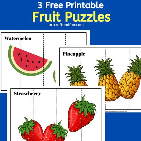 Printable Fruit Puzzles | Free Printables | Art Craft And Fun Abc Coloring Book, Seasons Worksheets, Shapes Worksheet Kindergarten, Art Books For Kids, Free Printable Puzzles, Easter Egg Coloring Pages, Printable Shapes, Abc Coloring, Easter Printables Free