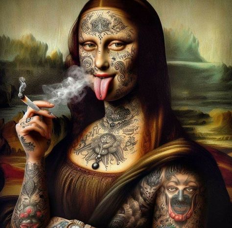 Mona Lisa Parody, Barber Logo, Harley Quinn Drawing, Biomechanical Tattoo, Body Art Photography, Arte Alien, Funny Caricatures, Dremel Wood Carving, Iphone Wallpaper Hd Nature