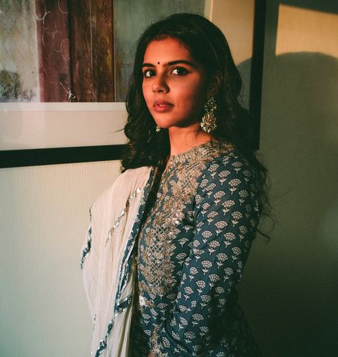 Kalyani Priyadarshan (@kalyanipriyadarshan) added a photo to their Instagram account: “Golden Hour or nothing 🧿 Outfit by @maisara.clothing Earrings by @maisarajewelry Fashion Stylist…” Kalyani Priyadarshan, Pawan Kalyan Wallpapers, Arjun Rampal, Pawan Kalyan, Age Gap, Beauty Lipstick, Churidar, Beauty Bar, Fashion Stylist