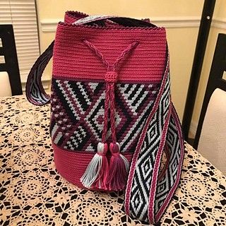 Mochila Pattern, Mochilla Bag, Wayuu Bags Pattern, Mochila Crochet, Tapestry Bags, Inkle Loom, Tapestry Crochet Patterns, Tapestry Bag, Wayuu Bag