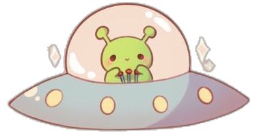 Ufo Doodle, Chibi Alien, Chibi Cow, Cute Spaceship, Alien Doodle, Ufo Drawing, Alien Cute, Alien Illustration, Spaceship Illustration