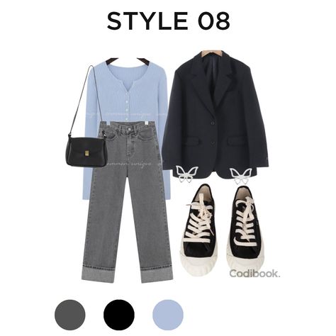 1 Gray Jean, 10 Styling : Folded-Up Cuff Jeans - Codibook. Gray Jeans Outfit Spring, Light Grey Jeans Outfit Women, What To Wear With Grey Jeans, Outfits With Gray Jeans, Light Gray Jeans Outfit, Gray Denim Jeans Outfit, Light Grey Jeans Outfit, Grey Denim Outfit, Gray Jeans Outfit