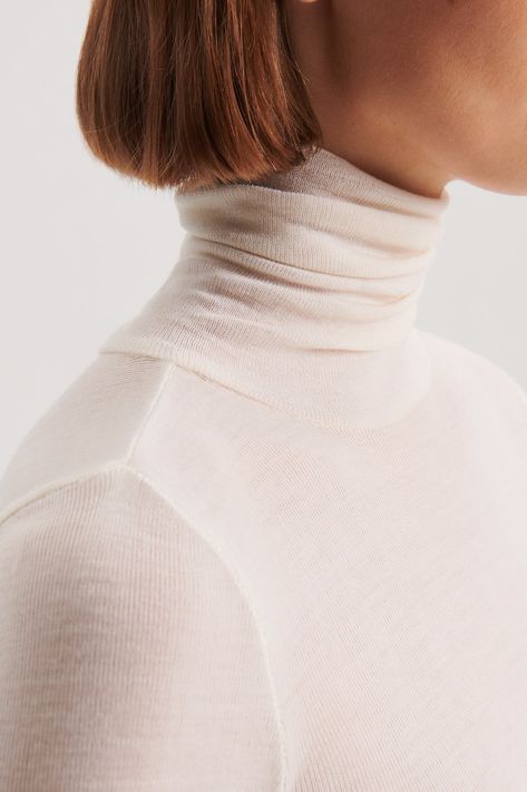 BABYWOOL POLO - IVORY ALL - Scanlan Theodore Polo Sweater Outfit, Creative Concept, Scanlan Theodore, Timeless Wardrobe, Elevated Basics, Timeless Wardrobe Staples, Seamless Transition, Polo Sweater, Polo Neck