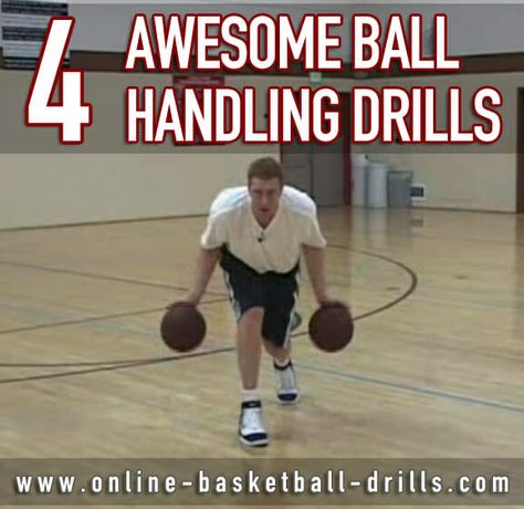 Here are four super-effective ball handling drills demonstrated on video with step by step instructions and coaching tips Ball Handling Drills, Bball Drills, Athlete Diet, Coaching Basketball, Basketball Conditioning, Basketball Workouts Training, Basketball Coaching, Basketball Games For Kids, Vertical Jump Training