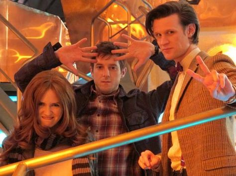 Karen's face! Caitlin Blackwood, Doctor Who Cast, Arthur Darvill, Rory Williams, Amy Pond, 11th Doctor, Eleventh Doctor, Karen Gillan, Torchwood