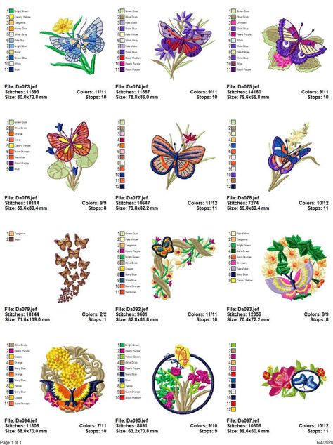 Free Embroidery Designs Pes, Butterflies And Flowers, Butterfly Embroidery, Embroidery Patterns Free, Free Machine Embroidery Designs, Free Machine Embroidery, Free Embroidery Designs, Free Embroidery, Machine Embroidery Designs