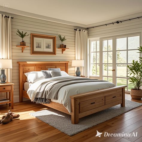 Transforming Your Space: 42 Bedroom Ideas with Pine Furniture Pine Bedroom Ideas Decor, Oak Furniture Bedroom Ideas Paint Colors, Pine Bedroom Furniture Color Schemes, Pine Bedroom Furniture Makeover, Bedroom Ideas With Wooden Bed, Pine Bedroom Ideas, Pine Bedside Table, Bed With Underbed, Furniture Color Schemes