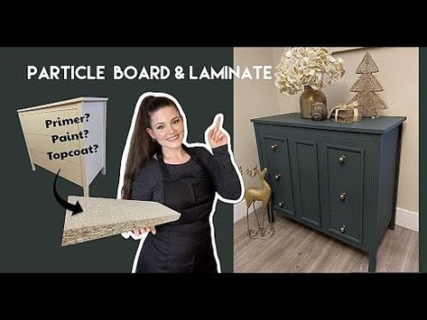 How To Paint LAMINATE & PARTICLE BOARD|| IKEA Furniture Makeover! - YouTube How To Paint Particle Board Cabinets, Paint Particle Board, Particle Board Furniture, How To Paint Laminate, Ikea Dresser Makeover, Ikea Furniture Makeover, Painting Laminate, Upcycle Furniture, Laminate Furniture