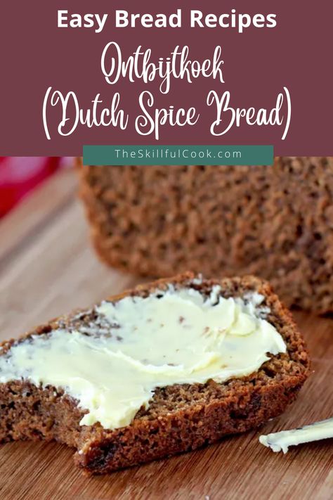 Dive into Dutch delights with this Ontbijtkoek (Spice Bread) recipe! Easy-to-make with familiar ingredients, it brings a touch of European flavor to your breakfast table. Infused with spices & sweetened with honey, this bread is a cozy treat. New to baking? No worries, it's beginner-friendly! Click 'Save' to try this Dutch classic. Spiced Bread Recipe, Dutch Food Traditional Recipe, Dutch Baking Recipes, Dutch Recipes Netherlands Traditional, Dutch Crunch Bread Recipe, Dutch Honey Cake, Dutch Apple Bread Recipe, Dutch Baking, Dutch Apple Bread