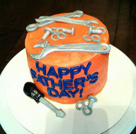 Mechanic Tools Fathers Day Cake by Cakes by Becky. Man Cake Ideas, Man Cake, Handy Man, Fathers Day Cake, Mechanic Tools, Dessert Cupcakes, Cake Ideas, Fathers Day, Cupcake