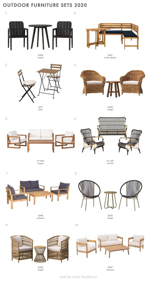 Outdoor Balcony Furniture, Kursi Outdoor, Ikea Outdoor, Bistro Table Outdoor, Patio Loveseat, Patio Inspiration, Best Outdoor Furniture, Outdoor Balcony, Balcony Furniture