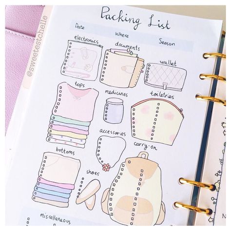 Make #packing #fun with this cute printable! Check out this new release on my shop Link in bio Journal D'inspiration, Printable Packing List, Bullet Journal Monthly Spread, Bullet Journal Page, A5 Printables, Journal Travel, Bullet Journal Mood, Holiday Planner, Bullet Journal Spread