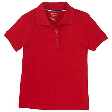 French Toast Girls' Short Sleeve Interlock Polo with Picot Collar Toddler School Uniforms, French Toast School Uniforms, Girls School Uniform, Polo Shirt Girl, Polo Shirt Colors, Uniform Shirts, Girls School, Girls Uniforms, Kids Outfits Girls