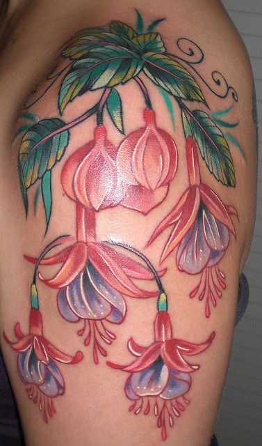 based on a botanical print of fuchsias    Tags        tattoo      davekruseman      memorialtattoo      foreveryourstattoo      atlanta Fushia Tattoo, Fuschia Tattoo, Fuchsia Tattoo, Hummingbird Tattoo Watercolor, Cute Animal Tattoos, White Ink Tattoo, Botanical Tattoo, Baby Tattoos, Sleeve Tattoos For Women