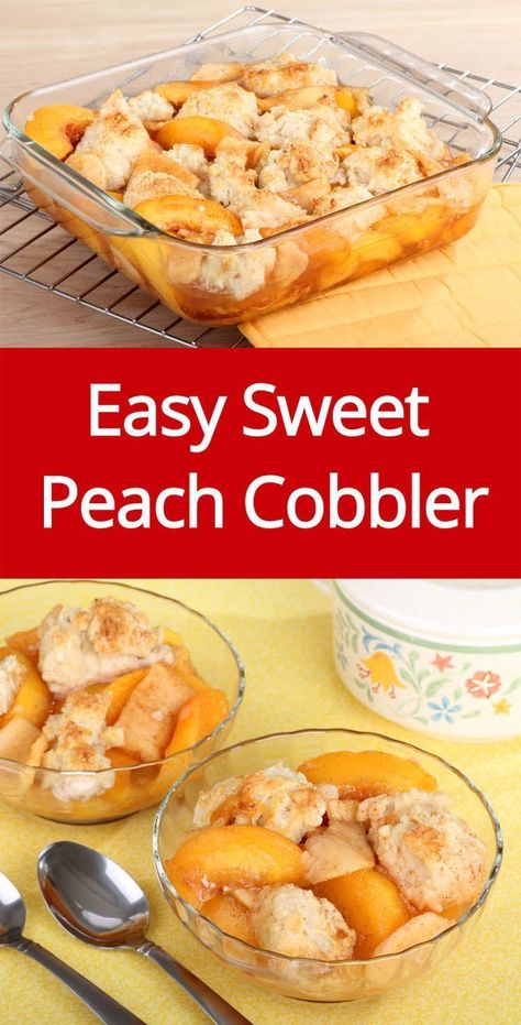 Easy Peach Cobbler Recipe Made With Fresh Sweet Peaches! Desserts Aesthetic, Fresh Peach Recipes, Fresh Peach Cobbler, Easy Peach Cobbler, Easy Peach Cobbler Recipe, Cobbler Easy, Bbq Summer, Coconut Dessert, Peach Cobbler Easy