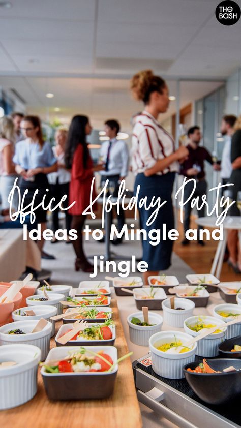 Office Christmas Party Ideas Food, Jingle Mingle Party Ideas, Company Holiday Party Decorations, New Year Office Party, Work Holiday Party Ideas, Holiday Work Party Ideas, Company Holiday Party Ideas, Corporate Holiday Party Themes, Office Christmas Party Ideas