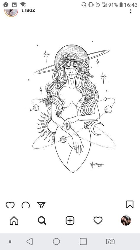 Minimalist Goddess Tattoo, Shakti Tattoo, Universe Tattoo Ideas, Pin Up Girl Tattoo, P Tattoo, Tarot Tattoo, Tattoos To Cover Scars, Optical Illusion Tattoo, Universe Tattoo