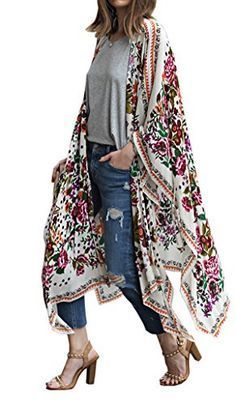 cd0dce8fca267bf1fb86cf43e18d5598 Blus Sifon, Long Kimono Cardigan, Floral Kimono Cardigan, Sheer Chiffon Blouse, Very Short Dress, Chiffon Cardigan, Women Chiffon Blouse, Chiffon Tops Blouses, Kimono Floral