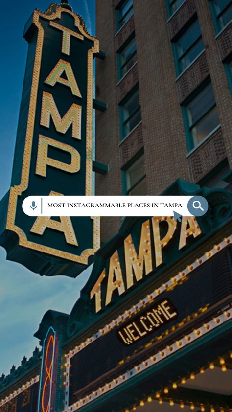 Looking for the perfect Instagram spot in Tampa? Check out our latest blog post, "Most Instagrammable Places in Tampa," and discover the city's most photogenic locations. Click the link to read more and start planning your next Instagram-worthy adventure! #travelaesthetic #travel #tampaflorida #tampafloridaaesthetic #blog #blogpostideas Tampa Instagram Spots, Most Instagrammable Places, Instagrammable Places, Tampa Florida, Instagram Worthy, Travel Aesthetic, Tampa Bay, Tampa, To Read