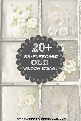 20  re-purposed old window ideas Decorate With Old Windows, Old Window Ideas, Diy Windows, Old Window Crafts, Windows Treatments, Old Window Decor, Old Window Projects, Old Window Frames, Recycled Door