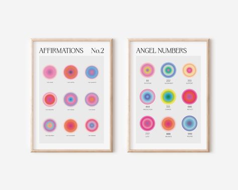 999 Release, 888 Balance, 222 Alignment, 111 Intuition, Frame Mockup Free, Wall Art Aura, Gradient Wall, Affirmation Wall Art, Affirmation Wall