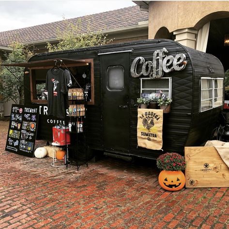 Tremont Coffee mobile trailer Mobile Bakery Interior, Coffee Shack Ideas, Camper Coffee Shop, Diy Coffee Trailer, Coffee Trailer Ideas Mobile Cafe, Coffee Mobile Cart, Coffee Trailer Ideas, Coffee Truck Design, Coffee Truck Interior