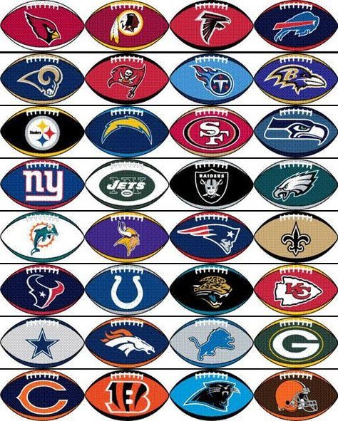 Pin by maxsouza on NFL-2019 | Nfl team colors, All nfl teams, Nfl teams Football For Dummies, Nfl Party, Nfl Football Logos, Nfl Team Colors, Nfl Football Helmets, Pro Football Teams, Gumball Machines, Football Stickers, Nfl Football Teams