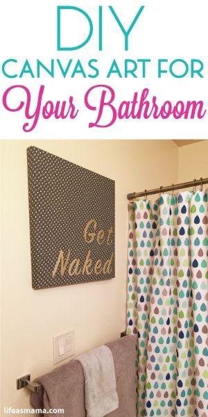 DIY Canvas Art For Your Bathroom Canvas Projects Diy, Bathroom Canvas Art, Diy Bathroom Design, Bathroom Canvas, Revere Pewter, Décor Diy, Canvas Decor, Affordable Home Decor, Canvas Ideas