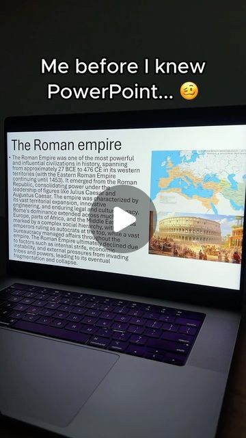 PowerPoint before and after ✨ Leave a comment if you want to learn how I did it! 👈🏼 #beforeandafter #romanempire #powerpoint #pre... | Instagram Powerpoint Tutorial, Eastern Roman, Roman Republic, Roman City, Presentation Ideas, Productivity Tools, Powerpoint Slide, March 20, Powerpoint Design