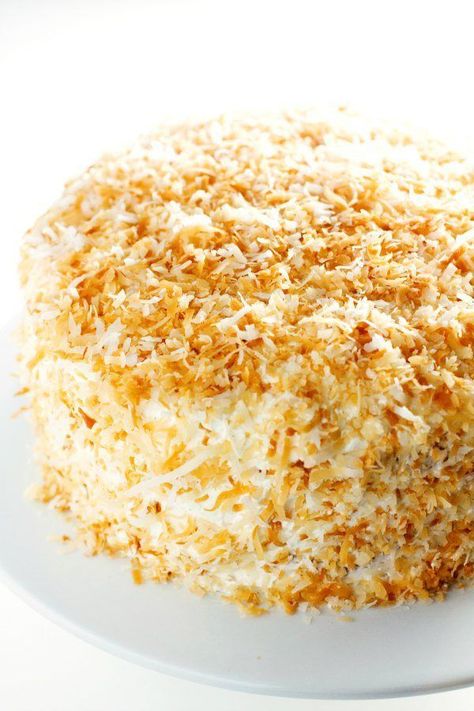 Coconut Cakes, Coconut Cream Cake, Coconut Cake Recipe, Coconut Frosting, Coconut Desserts, Meringue Buttercream, Swiss Meringue Buttercream, Swiss Meringue, Decadent Cakes