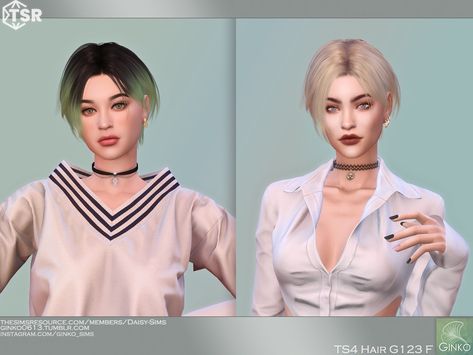 Ts4cc Hair, Very Short Bob, Ts4 Hair, Pigtail Hairstyles, Clip Hairstyles, Female Shorts, Short Straight Hair, Short Hair Color, Cute Hairstyles For Short Hair