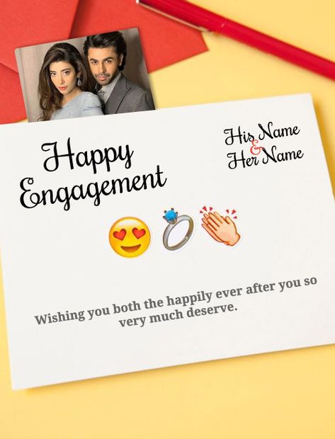 Engagement Wishes With Name and Photo Frame. Wish your beloved ones on their engagement in some creative and awesome way. Best engagement quotes on the cards with lovely engagement wishes with name. Engejment Wishes, Nikah Wishes For Friend, Engagement Wishes Messages, Engagement Wishes For Sister, Engagement Photo Frame, Quotes Congratulations, Funny Engagement Quotes, Engagement Greetings, Engagement Frames