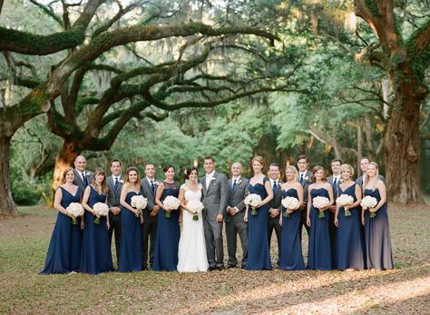 Charcoal Gray Suits With Navy Tie Groomsmen Attire Groom Suit Navy, Gray Groomsmen Suits, Bff Wedding, Gray Suits, Groomsmen Grey, Charcoal Gray Suit, Navy Bridesmaids, Groom Wedding Attire, Bridal Party Outfit