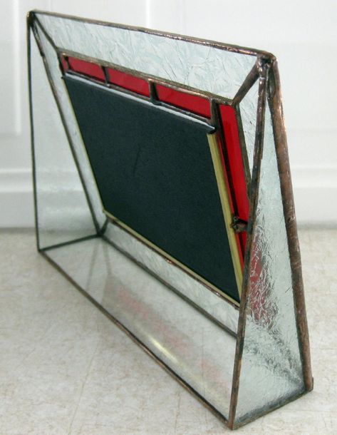 Stained Glass Landscape, Stained Glass Picture Frame, Stained Glass Frames, Glass Landscape, Glass Picture Frame, Wine Bottle Wall, Glass Photo Frames, Art Glass Jewelry, Glass Picture Frames