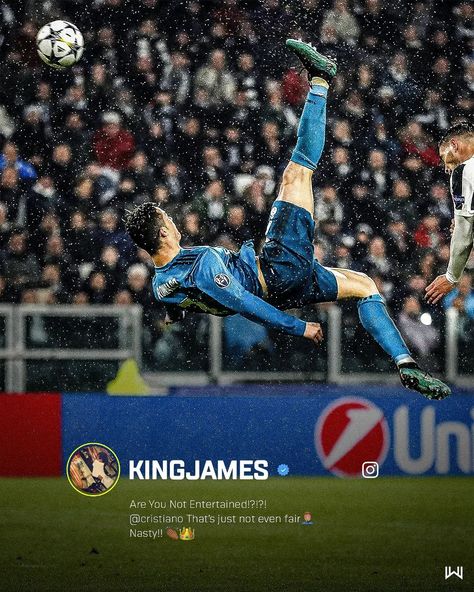 Remembering the time LeBron James geeked out over Cristiano Ronaldo’s epic 𝐁𝐈𝐂𝐘𝐂𝐋𝐄 𝐊𝐈𝐂𝐊 against Juventus in the UCL. 😂❤️ Ronaldo Bicycle Kick, Bicycle Kick, Are You Not Entertained, Remember The Time, Lebron James, Juventus, Cristiano Ronaldo, Ronaldo, Bicycle