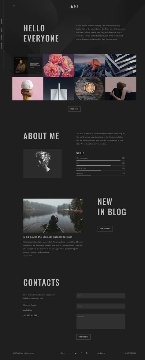 Creative Website Design Inspiration Art, Web Portfolio Layout, Modern Blog Website Design, Modern Portfolio Design, Frontend Portfolio Web Design, Modern Portfolio Website, Minimalist Portfolio Website, Portfolio Website Design Minimalist, Google Sites Portfolio