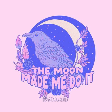 The moon made me do it. . . #moon #moonlight #moonwitch #moonlovers #moonmagick #moonstone #moonmagic #moon #made #me #moonmademedoit Chaos Tattoo, Moon Made, Health Art, Moon Witch, Dope Quotes, Love List, Moon Illustration, Iphone Aesthetic, Sticker Ideas