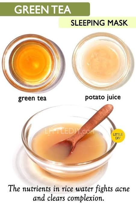 Potato Face Mask, Green Tea Face Wash, Diy Green Tea, Avocado Face Mask Recipe, Clear Skin Overnight, Potato Face, Clear Face Mask, Overnight Face Mask, Potato Juice