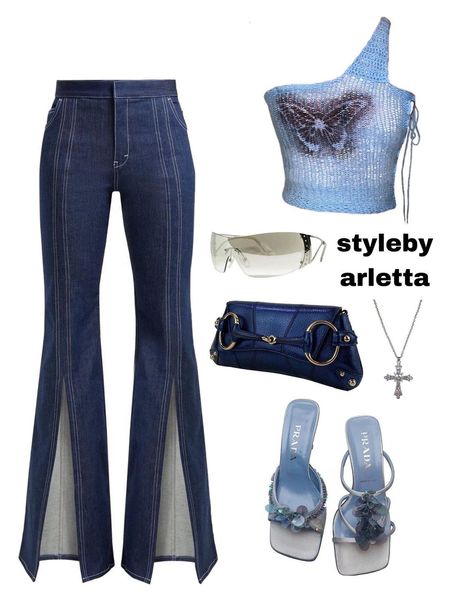 Style By Arletta, Persona Outfits, Dark Blue Clothes, Dark Blue Outfit, Yk2 Outfits, Korean Fashion Kpop Inspired Outfits, Rich Fashion, Korean Fashion Kpop, March 17