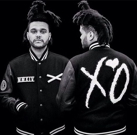 Rockin that XO jacket 😍 The Weeknd Jacket, The Weeknd Clothes, Xo Jacket, The Weeknd Memes, Leather Sleeve Jacket, Beauty Behind The Madness, Abel The Weeknd, Breathtaking Photography, Varsity Letterman Jackets