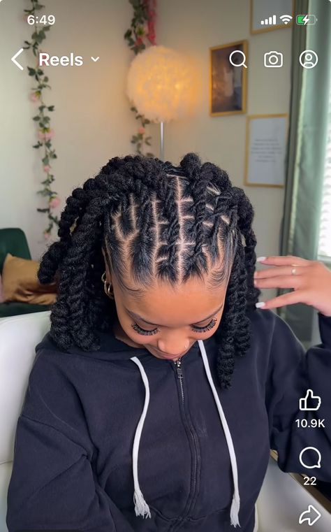 Pipe Cleaner Locs, Pipe Cleaner Loc Styles, Curls On Locs, Thick Locs, Short Locs, Short Locs Hairstyles, Medium Short Hair, Loc Journey, Goddess Hairstyles