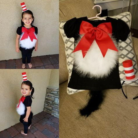 Cat In The Hat Spirit Week, Cat In The Hat Day At School Outfit, Cat In The Hat Headband Diy, Diy Cat In The Hat Costume Kids, The Cat In The Hat Costume, Diy Cat In The Hat Costume, Diy Cat In The Hat Hat, Cat In The Hat Diy, Cat In The Hat Characters