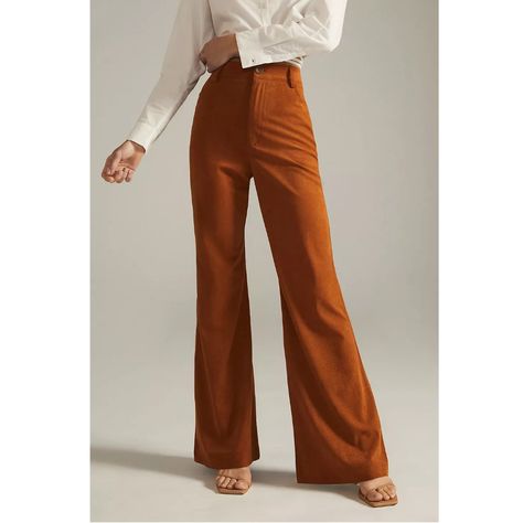 Avec Les Filles Corduroy Flare Pants In Bronze - An Orange-Toned Brown. Size Women's Large. Features: Corduroy Fabrication Two Front-Slant Pockets Two Back-Patch Pockets Front Zip Polyester Machine Wash I Have Many Other Unique Anthropologie Items Available. Take Advantage Of Flat Rate Shipping (No Added Shipping Costs When Adding Additional Items To Your Cart) - Just Click On The "Add To Bundle" Button On Each Listing. New To Poshmark? Get $10 Poshmark Credit - Which Can Be Used Toward Any Orde Corduroy Flare Pants, Ribbed Flares, French Girls, Runway Trends, Kick Flares, Create Outfits, Faux Leather Pants, Boho Blouses, Premium Denim