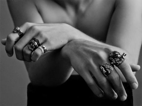 Adam Kai by Buonomo & Cometti Dark Satanic, Rings And Necklaces, Paris Model, The Darkling, Fantasy Aesthetic, Male Fashion, Character Aesthetic, The Villain, Book Aesthetic