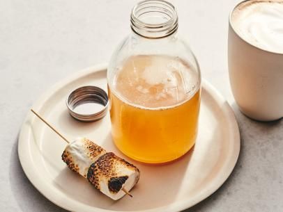 Toasted Marshmallow Syrup Recipe | Food Network Kitchen | Food Network Marshmallow Syrup Recipe, Toasted Marshmallow Syrup, Marshmallow Syrup, Gluten Free Marshmallows, Arm Flab, Nespresso Recipes, Cold Brew Iced Coffee, Ice Cream Cakes, Drink At Home