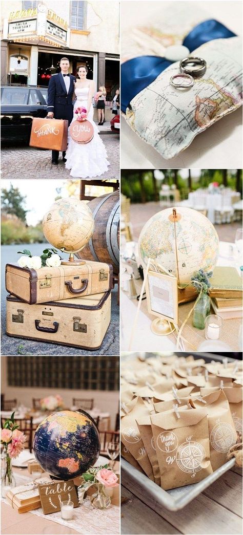 Globe Wedding, Wedding Theme Ideas, Travel Party Theme, Adventure Theme, Travel Theme Wedding, Travel Party, Adventure Wedding, Theme Ideas, Travel Wedding