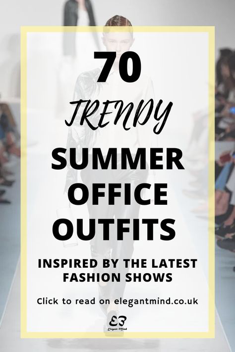 If you're looking for light and chic yet professional outfits for the office, check out these 70 trendy summer work outfits. Tropical Work Outfit, Work Outfit Summer Office, Business Professional Outfits Summer, Bold Colors Outfits, Elegant Work Wear, Work Outfits Summer, Hot Day Outfit, Outfit Ideas For Work, Summer Workwear