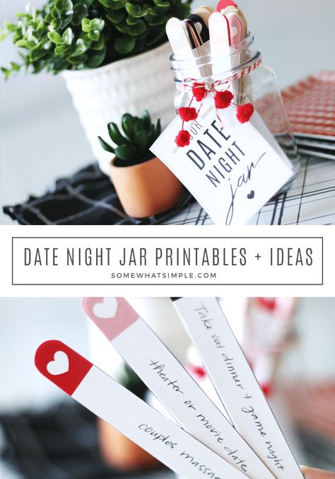 This date night jar is a fun and easy way to come up with new date night ideas! #DateNight #dates #dateidea #creativedates Dates In A Jar, Night Jar, Creative Date Night Ideas, Date Night Jar, Romantic Date Night Ideas, Creative Dates, Cute Date Ideas, Date Night Ideas, Cadeau Diy